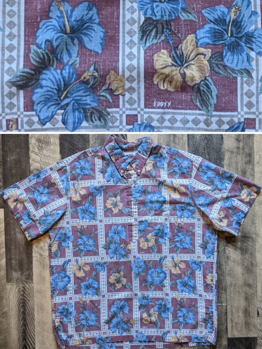 Reyn Spooner Art of Eddy Y Vintage Floral Popover Shirt